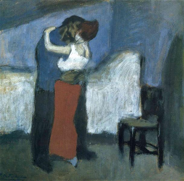 Pablo Picasso Paintings Embrace Couples Post-Impressionism